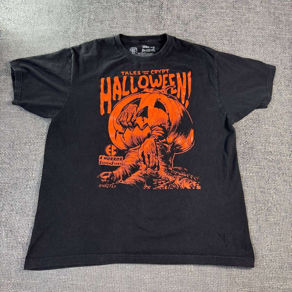 Kreepsville 666 Tales From The Crypt Halloween Shirt Mens XL Black Graphic Tee